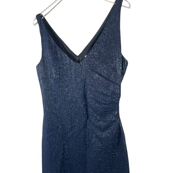 Vintage Tocca Silk Wool Shimmer Cocktail Dress Side Ruched Old Hollywood Sz 2 - Picture 6 of 13